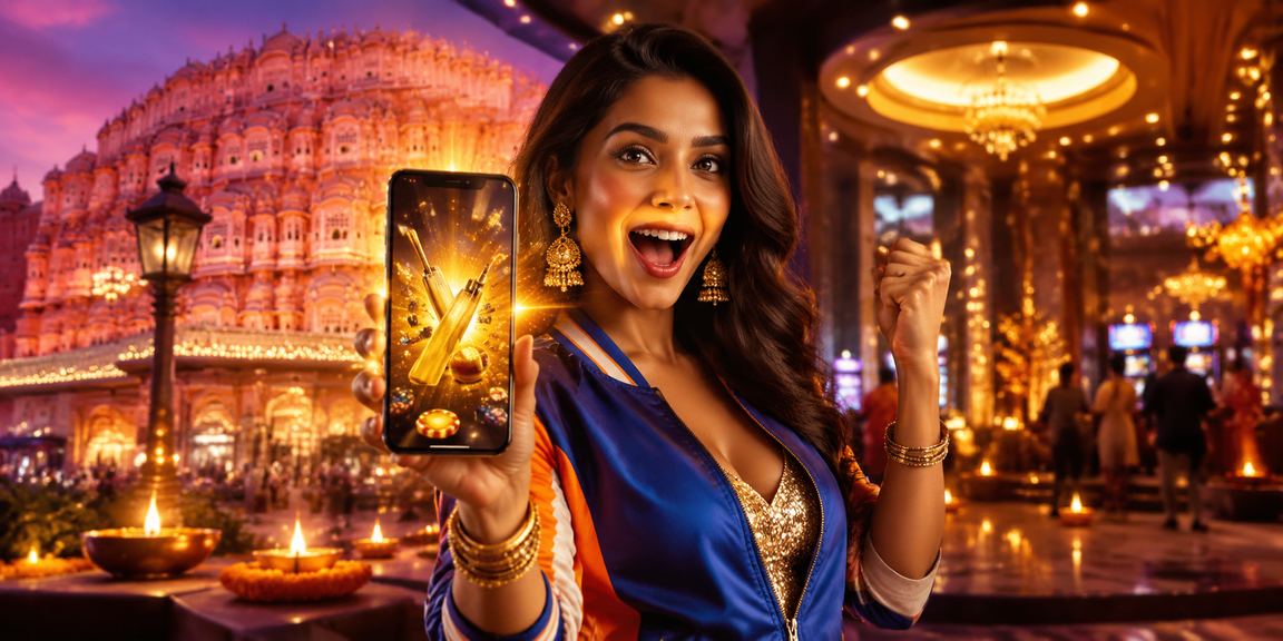 Player enjoying cricket betting during Diwali festival in Jaipur